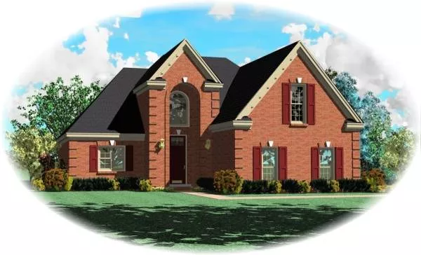 image of 2 story french country house plan 8127